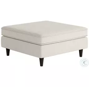 Sugarshack Glacier Cream Square 18" Cocktail Ottoman