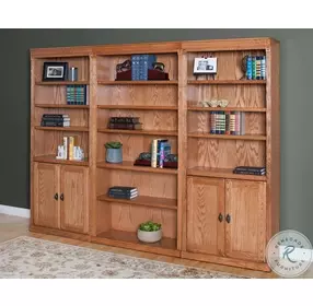 Huntington Oxford Distressed Wheat 4 Shelf Bookcase