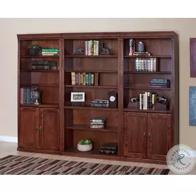 Huntington Oxford Burnished Brown 6 Shelf Bookcase