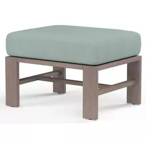 Laguna Cast Mist Upholstered Outdoor Rectangular Ottoman