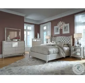 Hollywood Loft Frost Upholstered Dresser