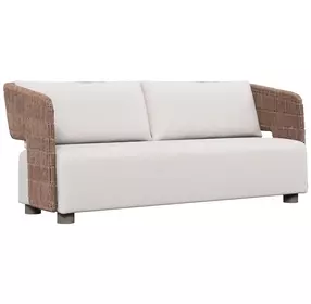 Maldives White Performance Fabric Outdoor 72" Sofa