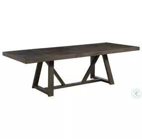 Hearst Reclaimed Chevron Trestle Extendable Dining Room Set