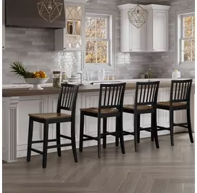 Joplin Black and Brown Counter Height Chair Set of 2