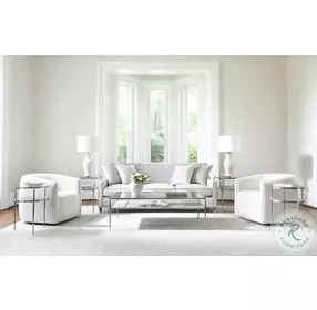 Cornelia Nebbia And Brushed Stainless Steel Accent Table