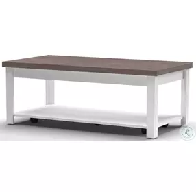 Hampton Jasmine Whitewash And Barnwood Occasional Table Set