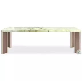 The Naturalist Green Onyx And Brushed Gold Dining Table