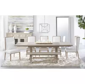 Hudson Natural Gray Rectangular Extendable Dining Table