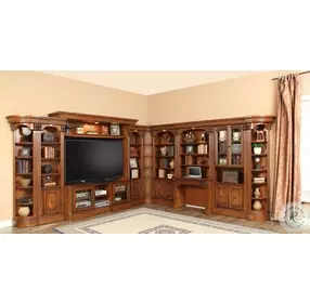 Hayes Antique Vintage Pecan Expandable TV Console