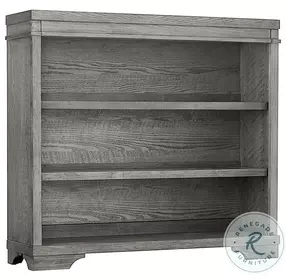 Foundry Brushed Pewter Hutch and Bookcase with 3 Shelves