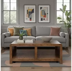 Haven Oak Bourbon Rectangular Cocktail Table
