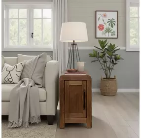 Haven Oak Bourbon Rectangular Chairside Table