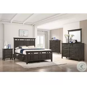 Hawthorne Brushed Charcoal King Dual Side Storage Bed