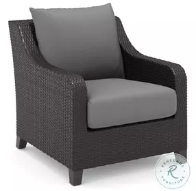 Skye Gray Performance Fabric 4 Piece Outdoor Patio Chair and Ottoman