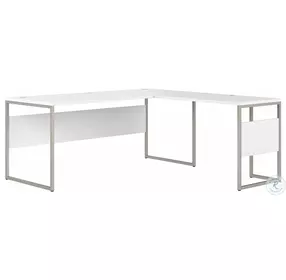 Hybrid White 72" Large L Shaped Home Office Set