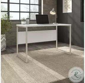 Hybrid White 48" Small Computer Desk
