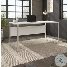 Hybrid White 60" Large Computer Desk