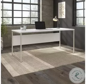 Hybrid White 72" Medium Computer Desk