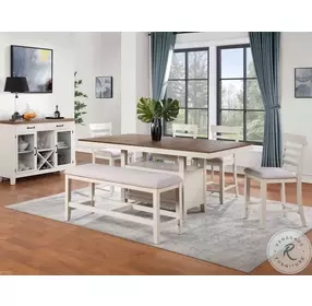 Hyland Cream Counter Height Bench