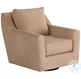 Bella Mauve Blush Recessed Arm Swivel Glider Chair