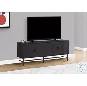 2733 Black Laminate And Metal 60" TV Stand