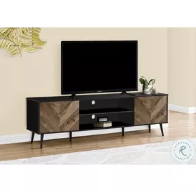2781 Brown And Black Laminate 72" TV Stand
