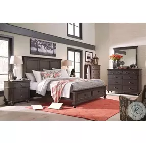 Oxford Peppercorn Queen Panel Storage Bed
