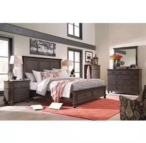 Oxford Peppercorn 2 Drawer Nightstand