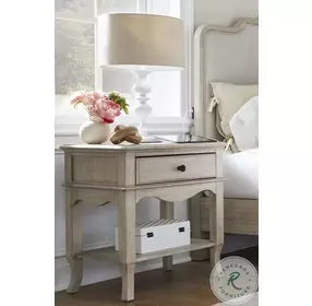 Provence Linen 1 Drawer Nightstand