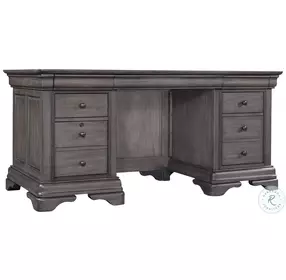 Sinclair Ash Grey 68" Executive Home Office Set