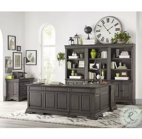 Sinclair Ash Grey 3 Piece Bookcase Wall