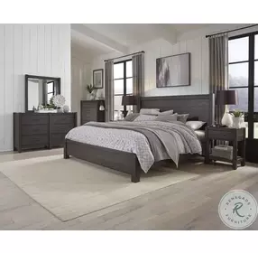 Mill Creek Carob Distressed King Panel Bed