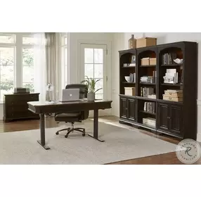 Hampton Black Cherry 3 Piece Bookcase Wall