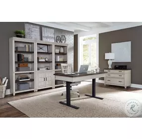 Caraway Aged Ivory 3 Piece Bookcase Wall