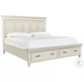 Caraway Aged Ivory Estate Storage Panel Bedroom Set