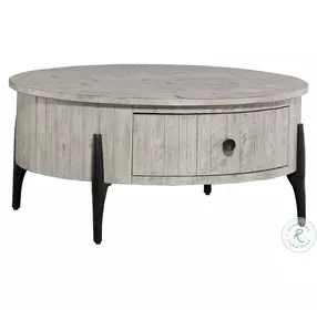 Zane Parchment Round Occasional Table Set