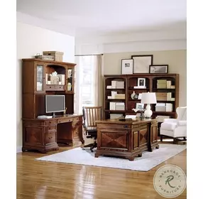 Hawthorne Carmel Brown 66" Curved Executive Desk