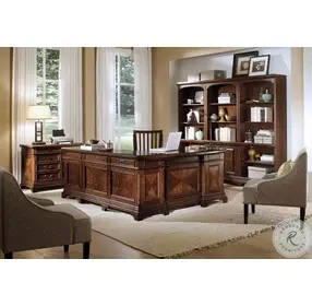 Hawthorne Carmel Brown L Shaped Desk