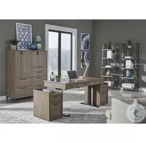 Trellis Desert Brown Rolling File Cabinet