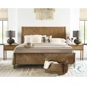 Cyrus Almond Bisque Queen Sleigh Bed with USB Charging