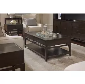 Sutton French Roast Rectangular Cocktail Table