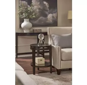 Sutton French Roast Round Accent Table