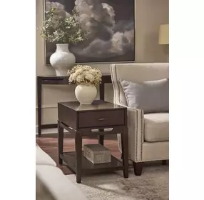 Sutton French Roast Rectangular Chairside Table