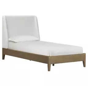 Olivia Sunkissed Beige Youth Upholstered Platform Bed
