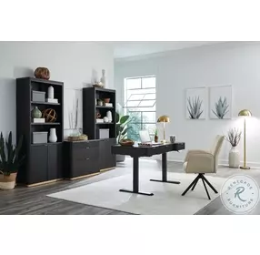 Rylan Dark Roast Workstation 3 Drawer Combo File Cabinet