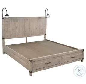 Foundry Weathered Stone Panel Storage Bedroom Set