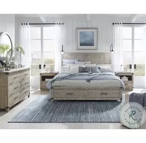 Foundry Weathered Stone 2 Drawer Nightstand
