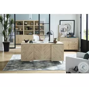 Maddox Biscotti Workstation Combo File Cabinet