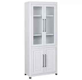 Norah Simply White 4 Door Bookcase with LED