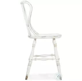 Dolce Vita Vintage Chalky White Spindle Back Counter Height Stool